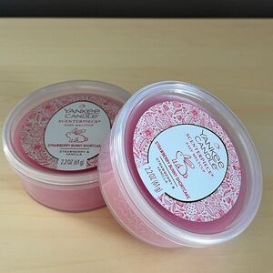 Two New Yankee Candle Strawberry Bunny Shortcake Wax Melt Cups